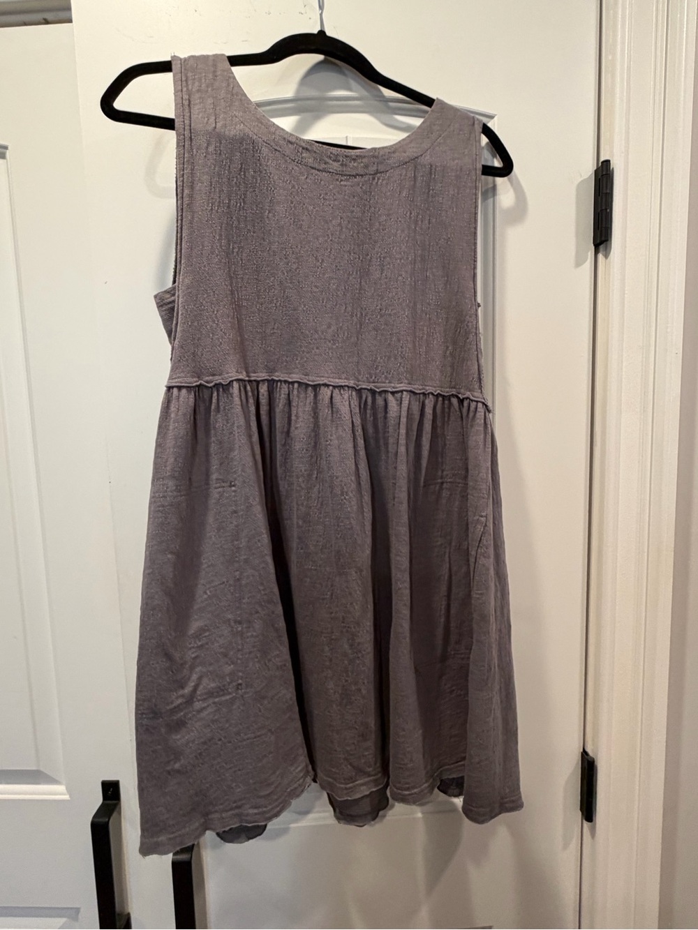 BOHME Sleeveless Gray Casual Cotton Dress